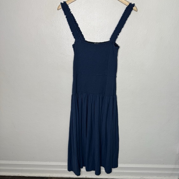 Nation Ltd Gabby Smocked Sundress‎ Midi Sleeveless Stretch Women's Large - Picture 1 of 8